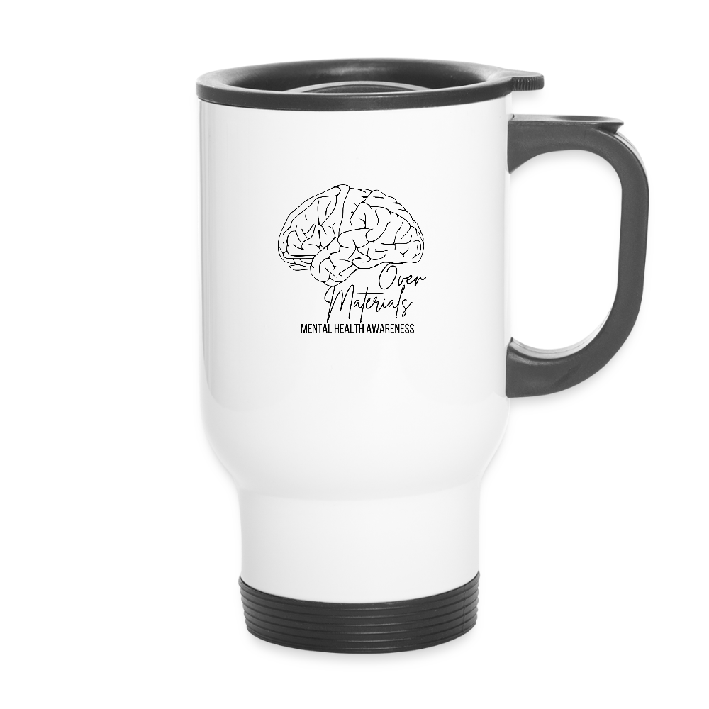 Mind Over Materials Travel Mug - white