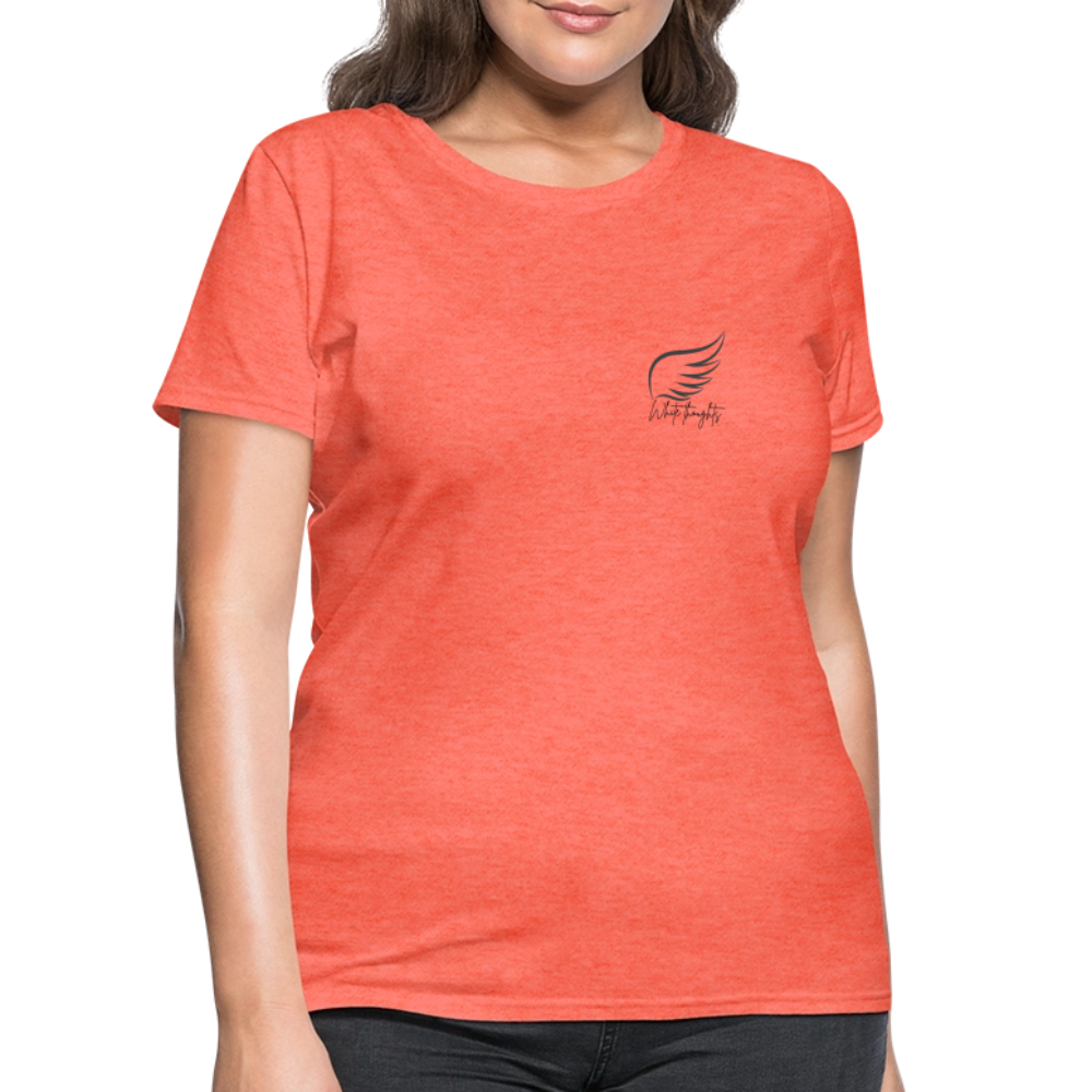 White Thoughts MH Women's T-Shirt - heather coral