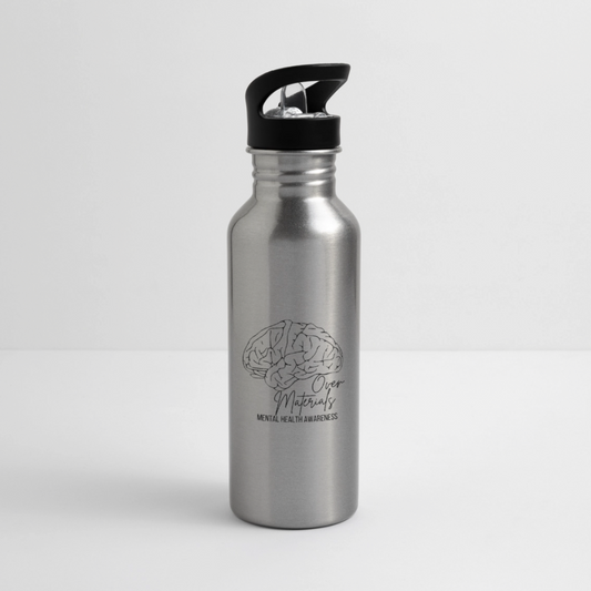 Mind Over Materials Water Bottle - silver