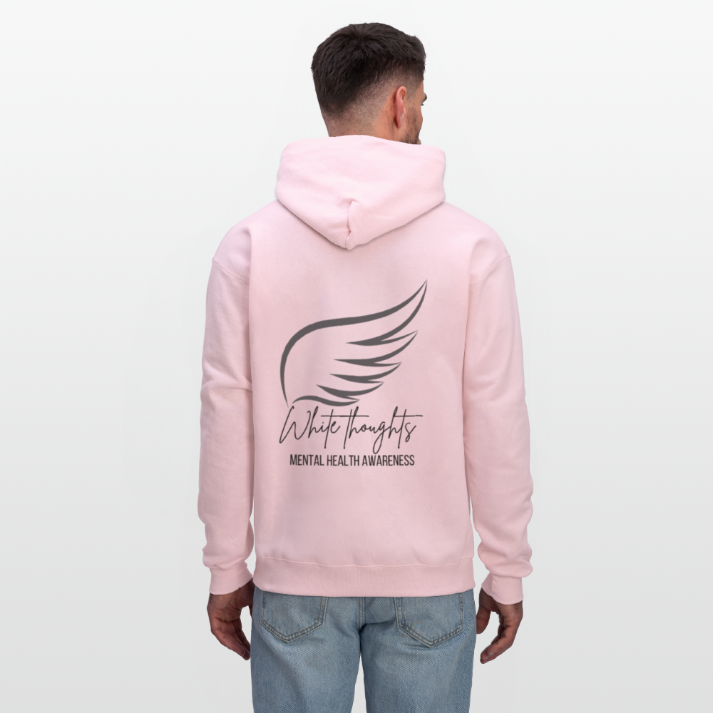 White Thoughts MH Men's Hoodie - pale pink