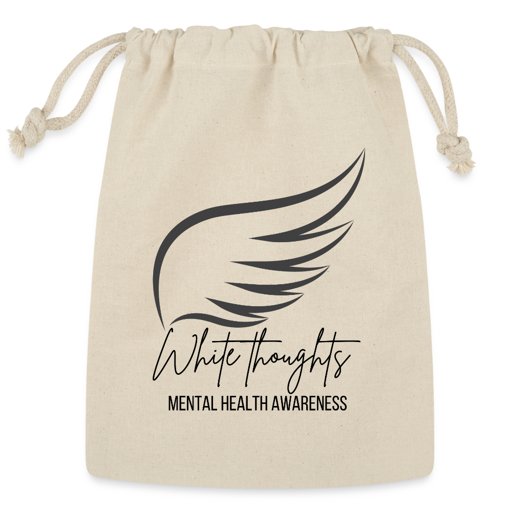 White Thoughts MH Reusable Gift Bag - Natural