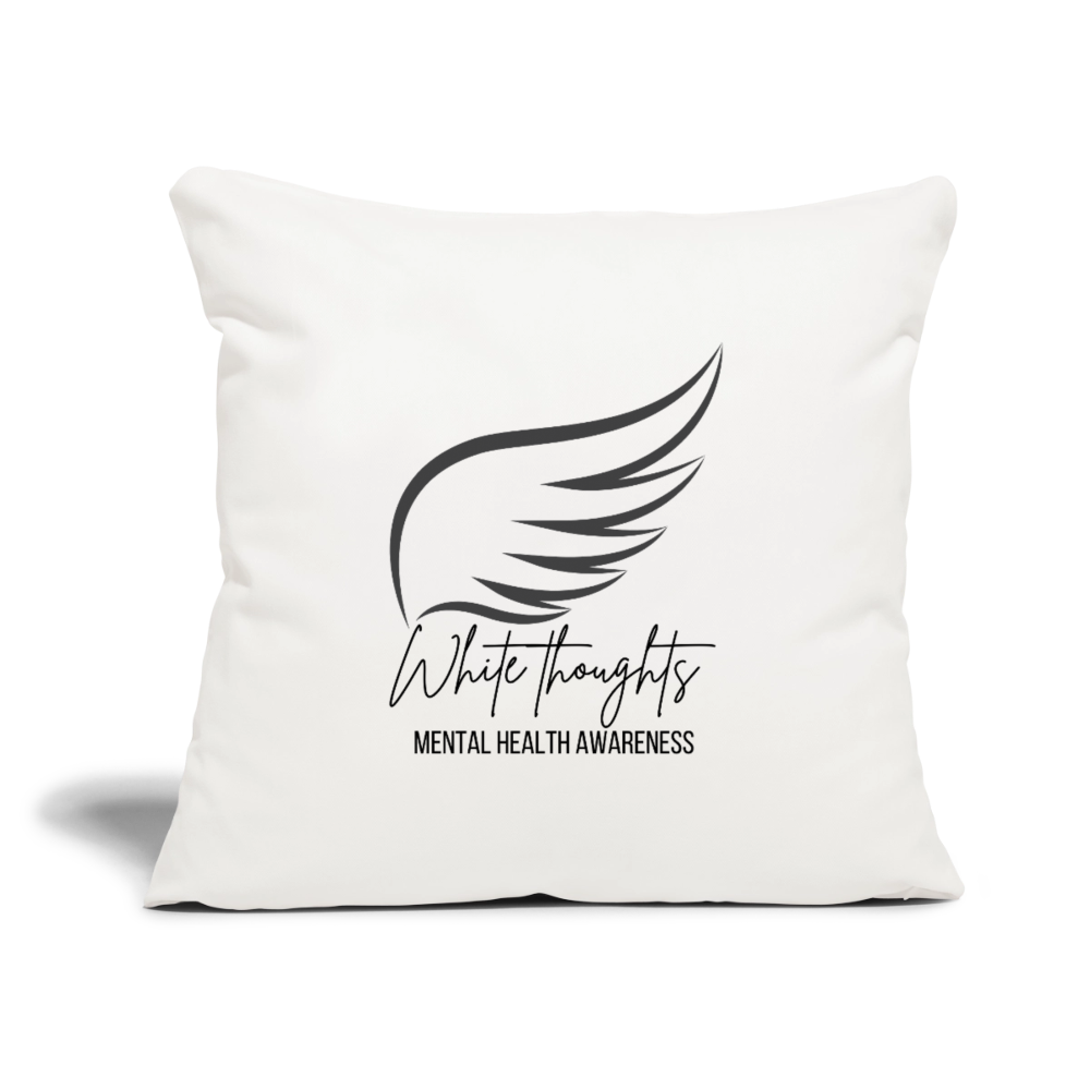 White Thoughts MH Throw Pillow Cover 18” x 18” - natural white