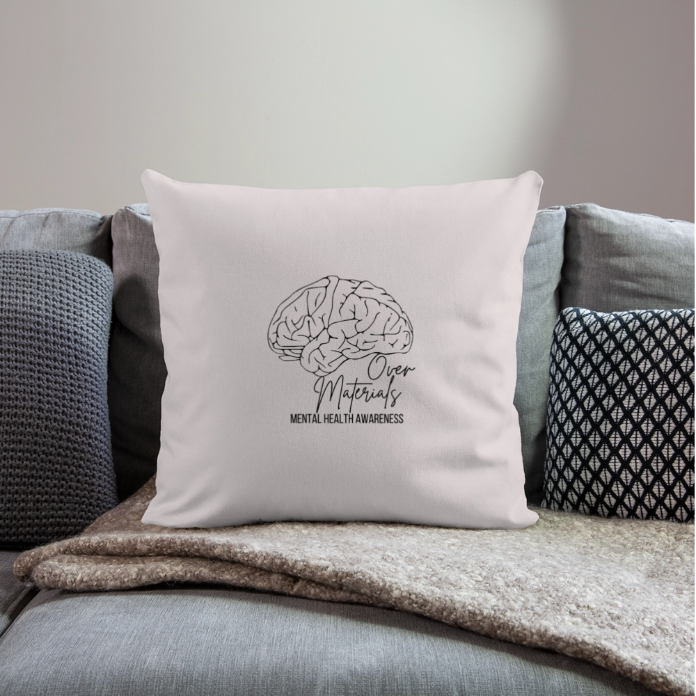 Mind Over Materials Throw Pillow Cover 18” x 18” - light taupe