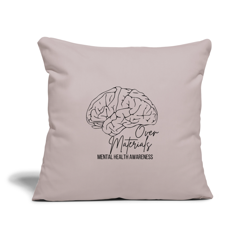 Mind Over Materials Throw Pillow Cover 18” x 18” - light taupe