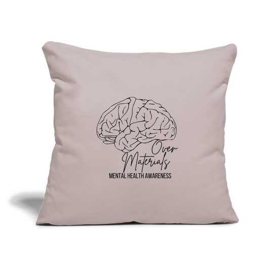 Mind Over Materials Throw Pillow Cover 18” x 18” - light taupe