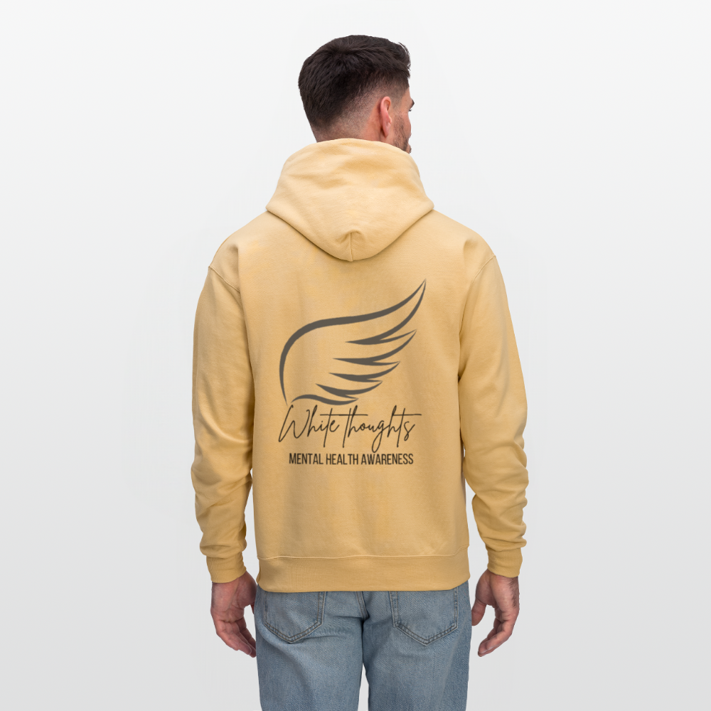 White Thoughts MH Men's Hoodie - light gold 