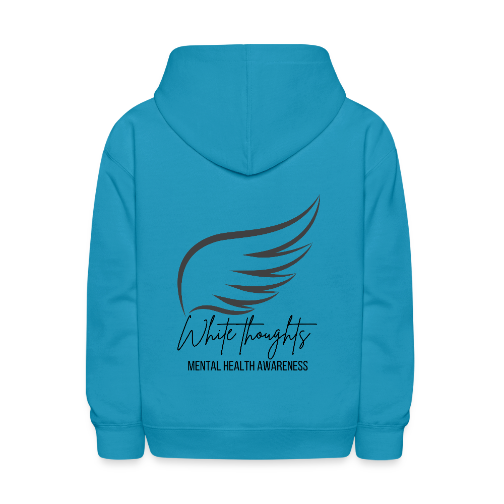 White Thoughts MH Kids' Hoodie - turquoise