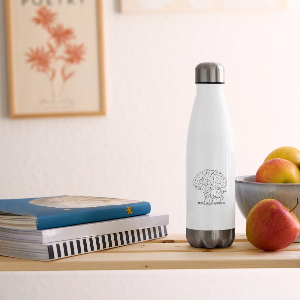 Mind Over Materials Insulated Stainless Steel Water Bottle - white