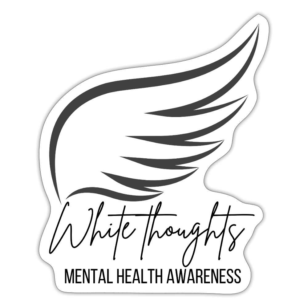 White Thoughts MH Sticker - white matte