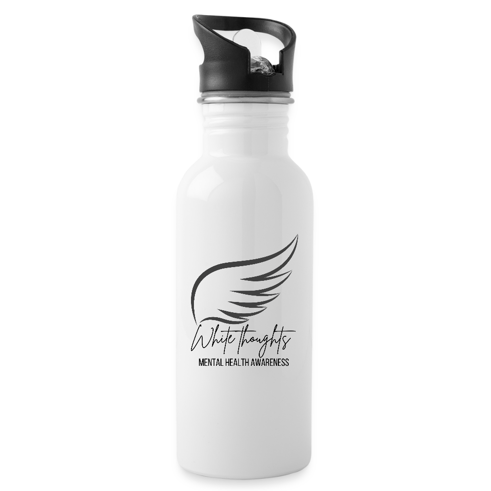 White Thoughts MH Water Bottle - white