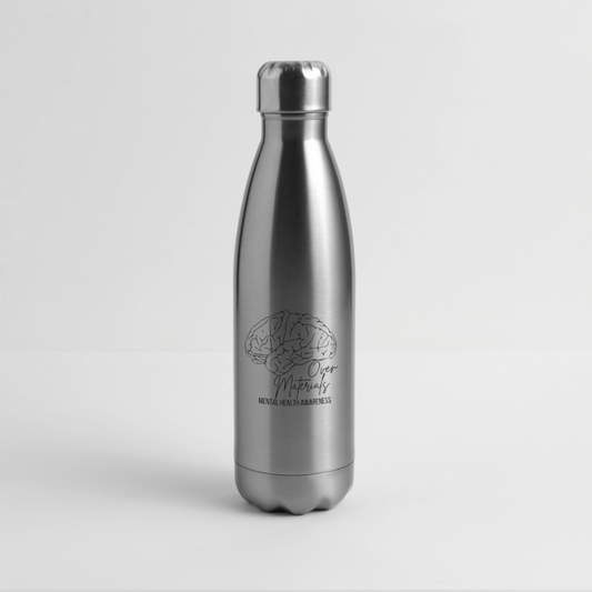 Mind Over Materials Insulated Stainless Steel Water Bottle - silver