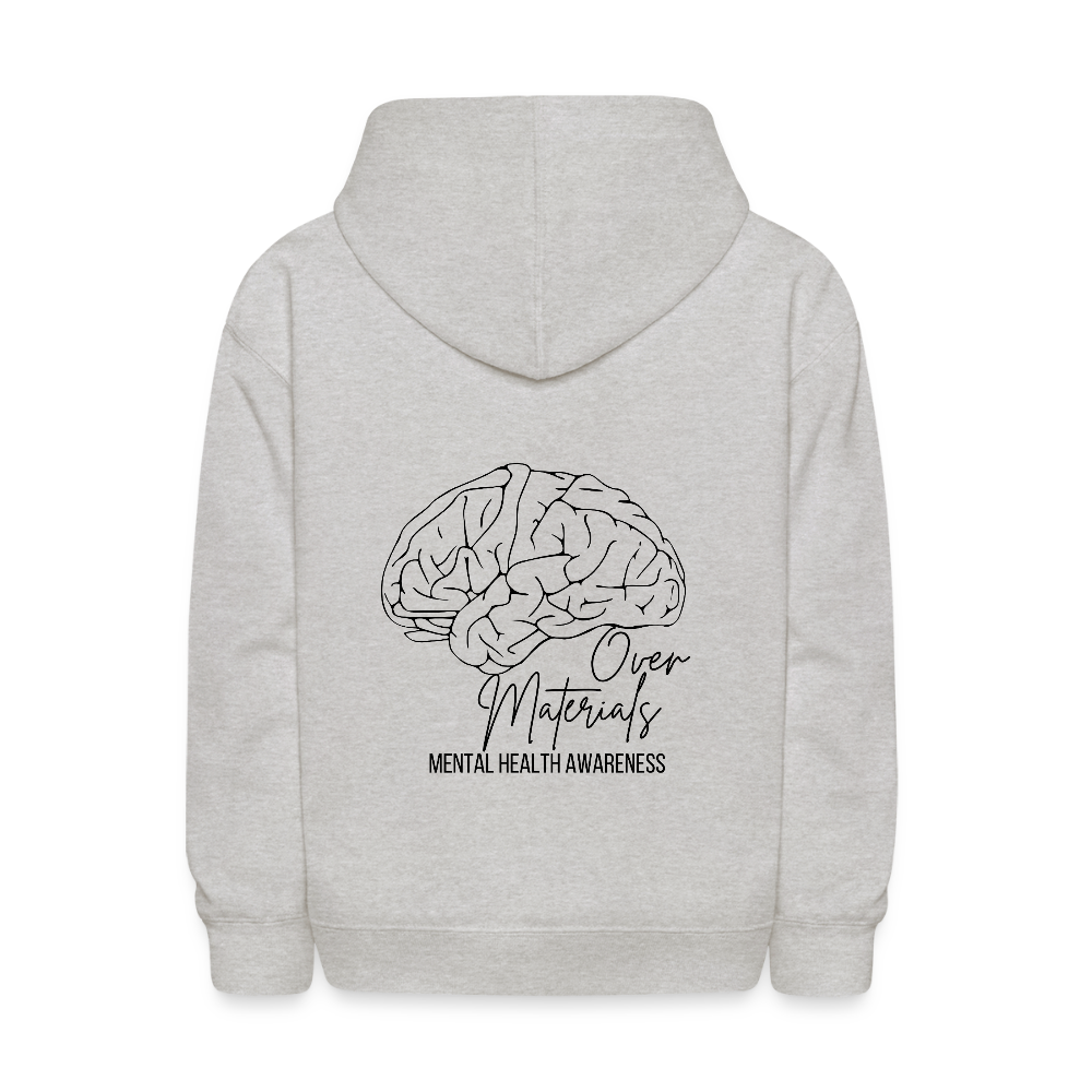 Mind Over Materials Kids' Hoodie - heather gray