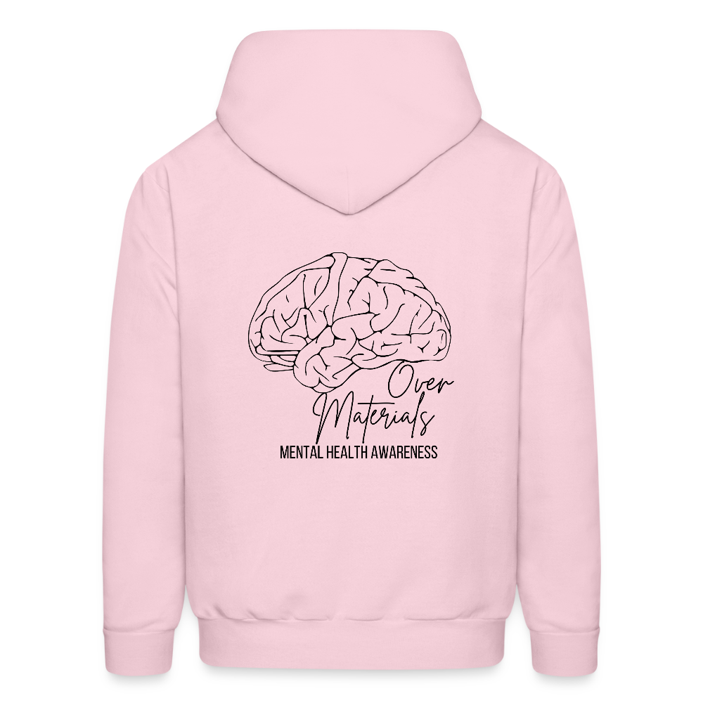 Mind Over Materials Men's Hoodie - pale pink