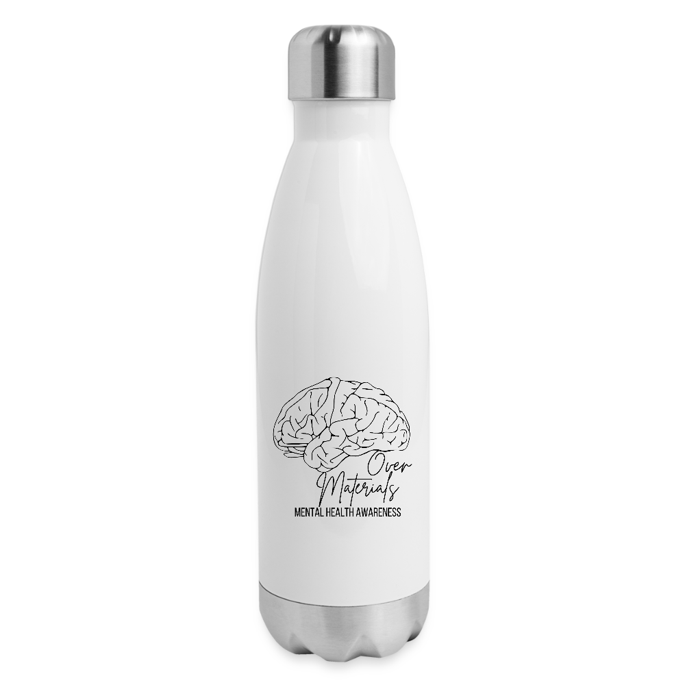 Mind Over Materials Insulated Stainless Steel Water Bottle - white