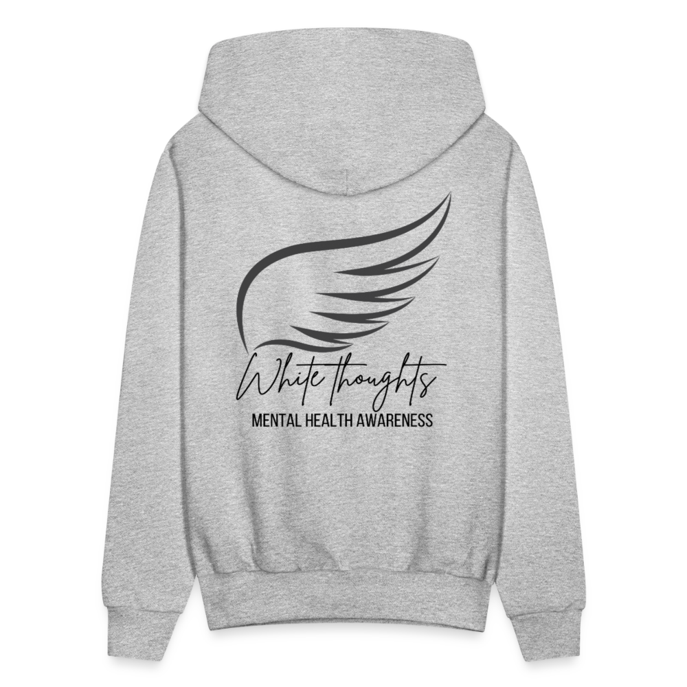 White Thoughts MH Women's Hoodie - heather gray