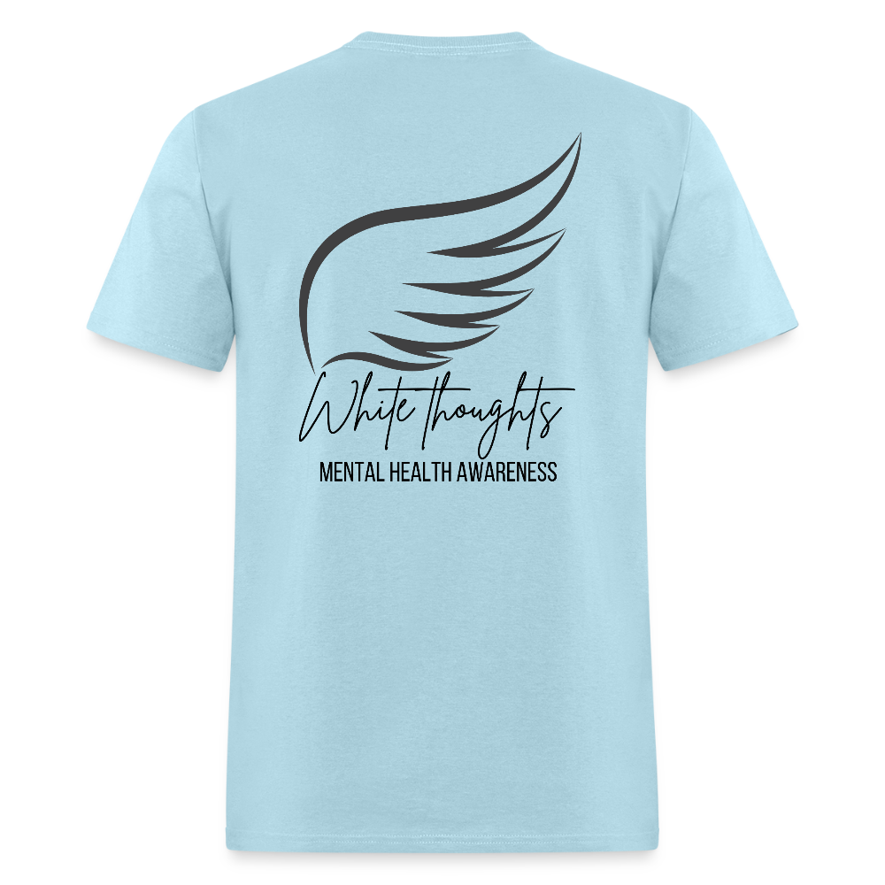 White Thoughts MH Unisex T-Shirt - powder blue