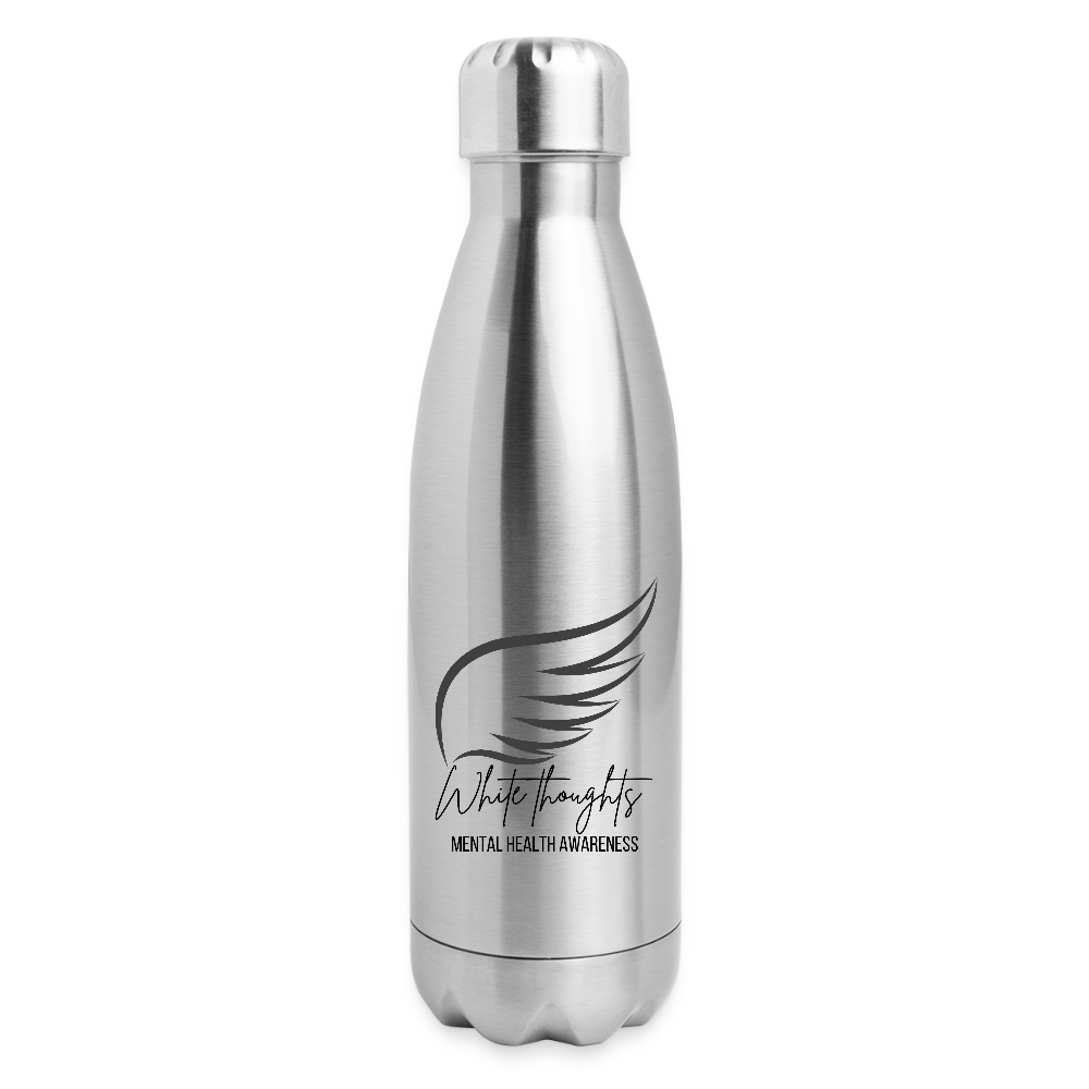 White Thoughts MH Insulated Stainless Steel Water Bottle - silver