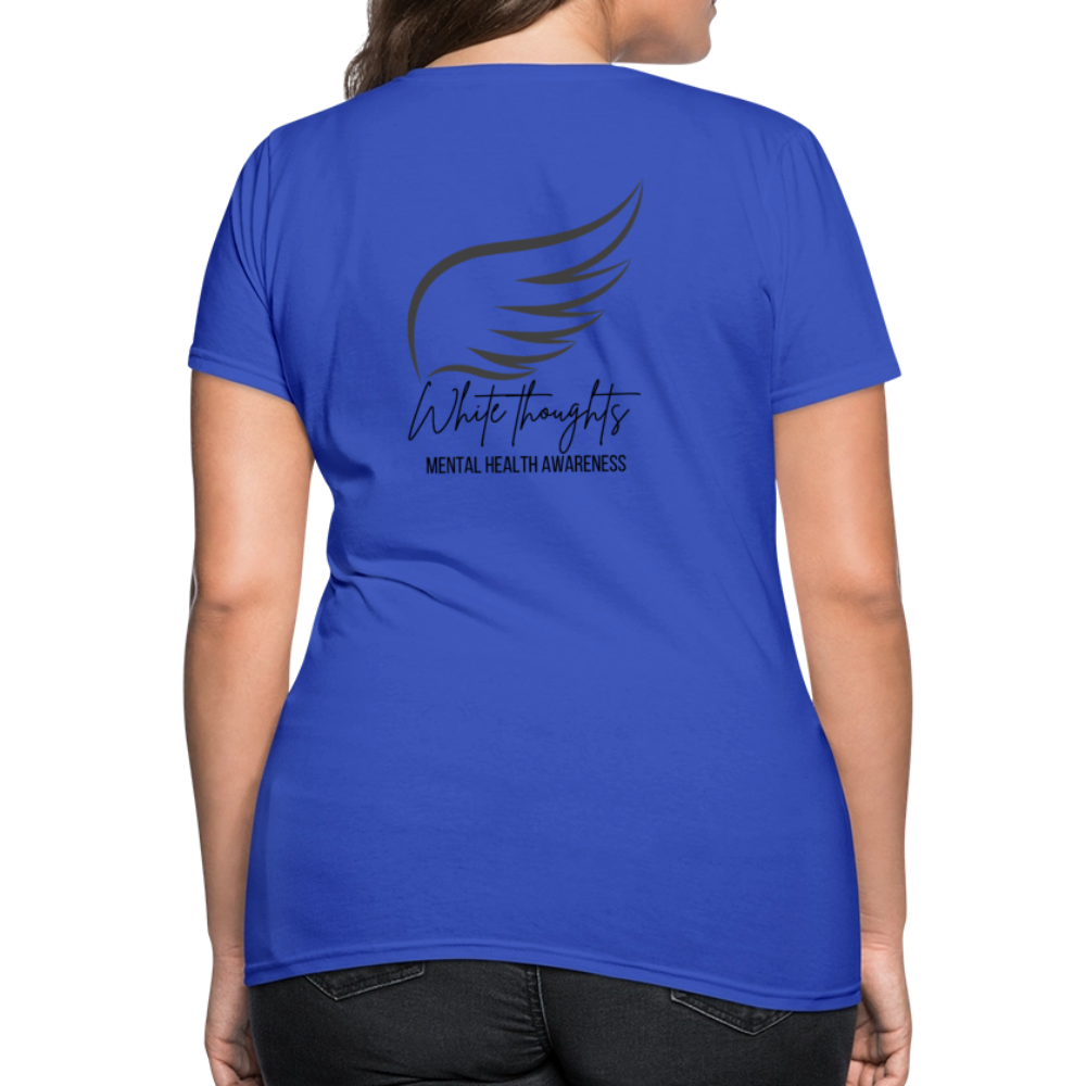 White Thoughts MH Women's T-Shirt - royal blue