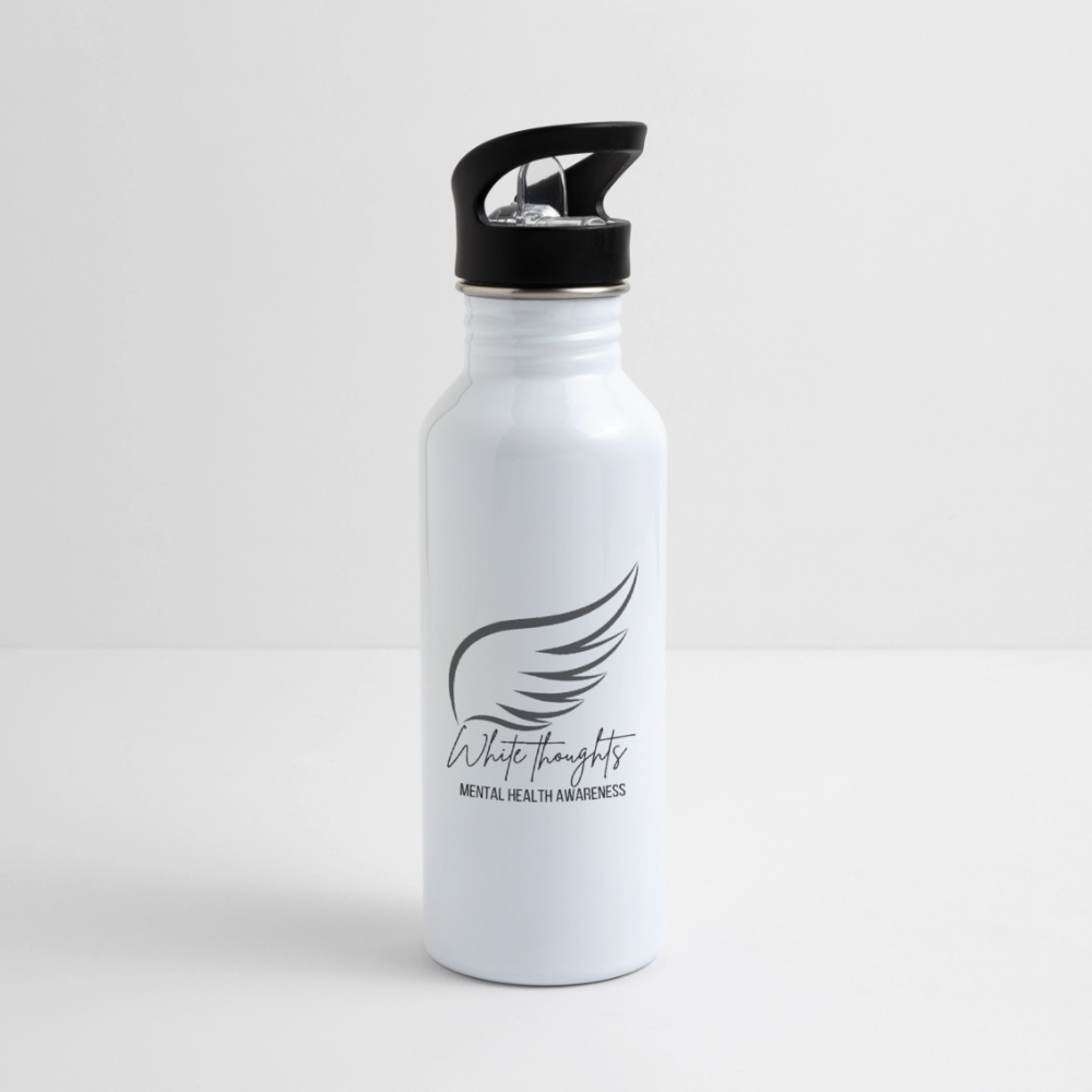 White Thoughts MH Water Bottle - white