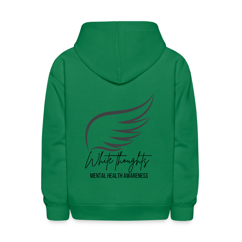 White Thoughts MH Kids' Hoodie - kelly green