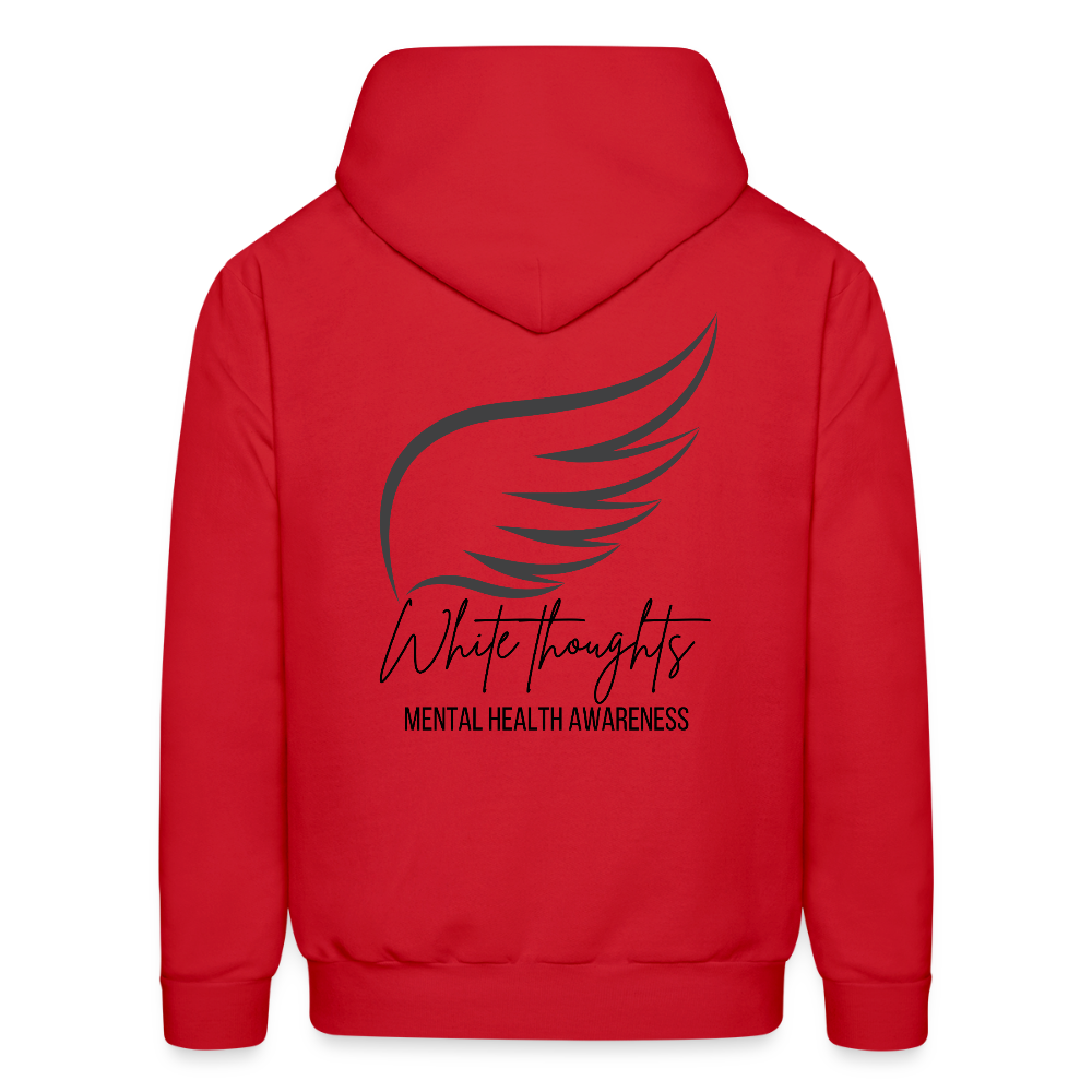 White Thoughts MH Men's Hoodie - red