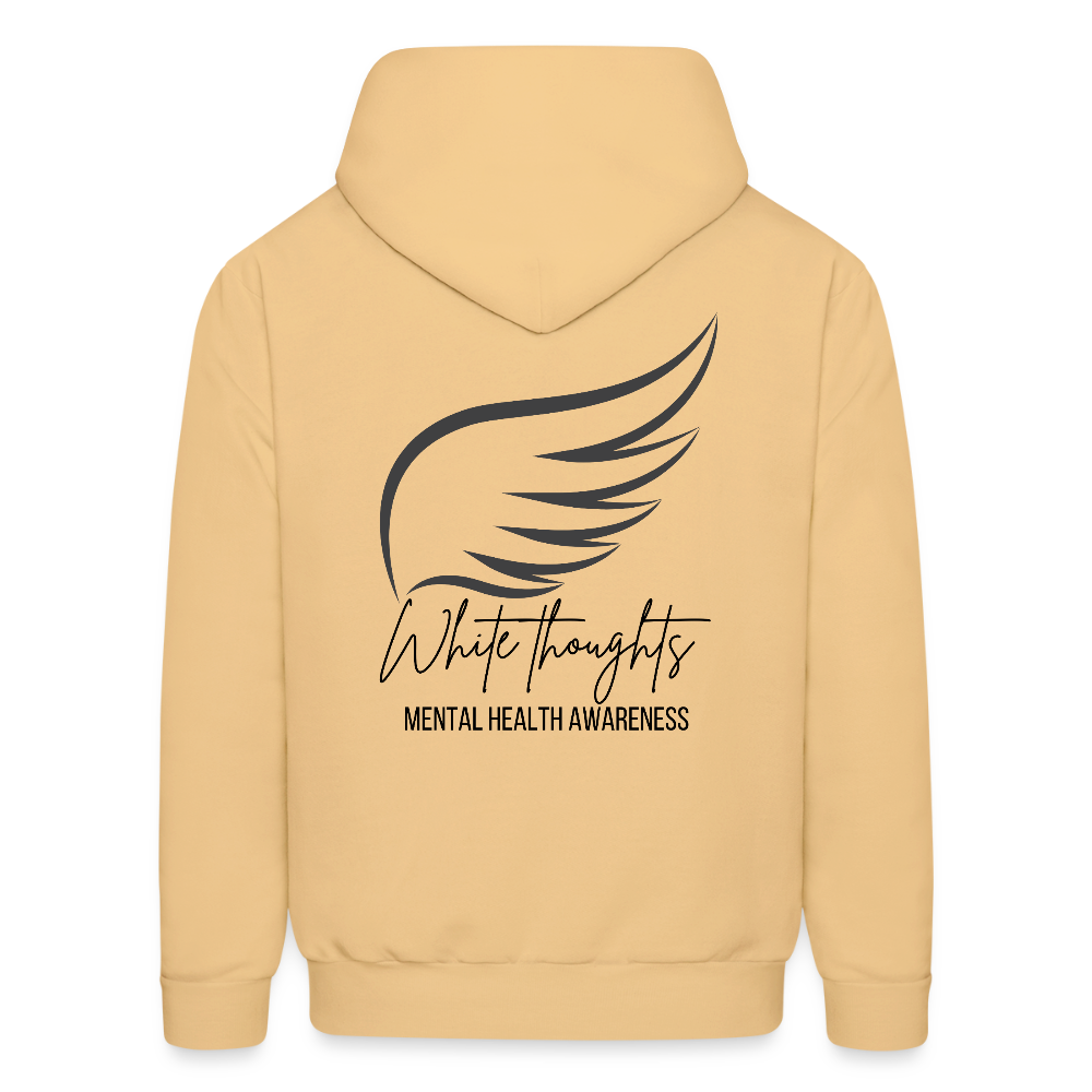 White Thoughts MH Men's Hoodie - light gold 