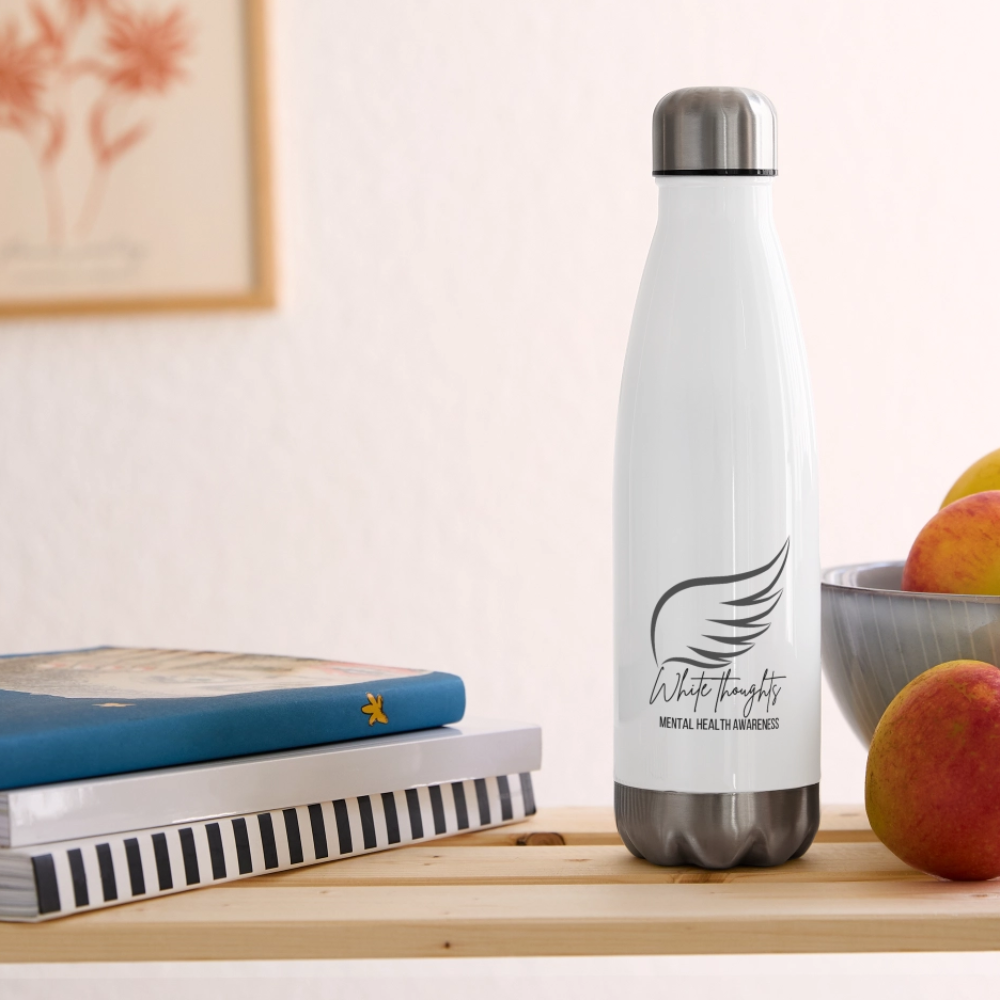 White Thoughts MH Insulated Stainless Steel Water Bottle - white