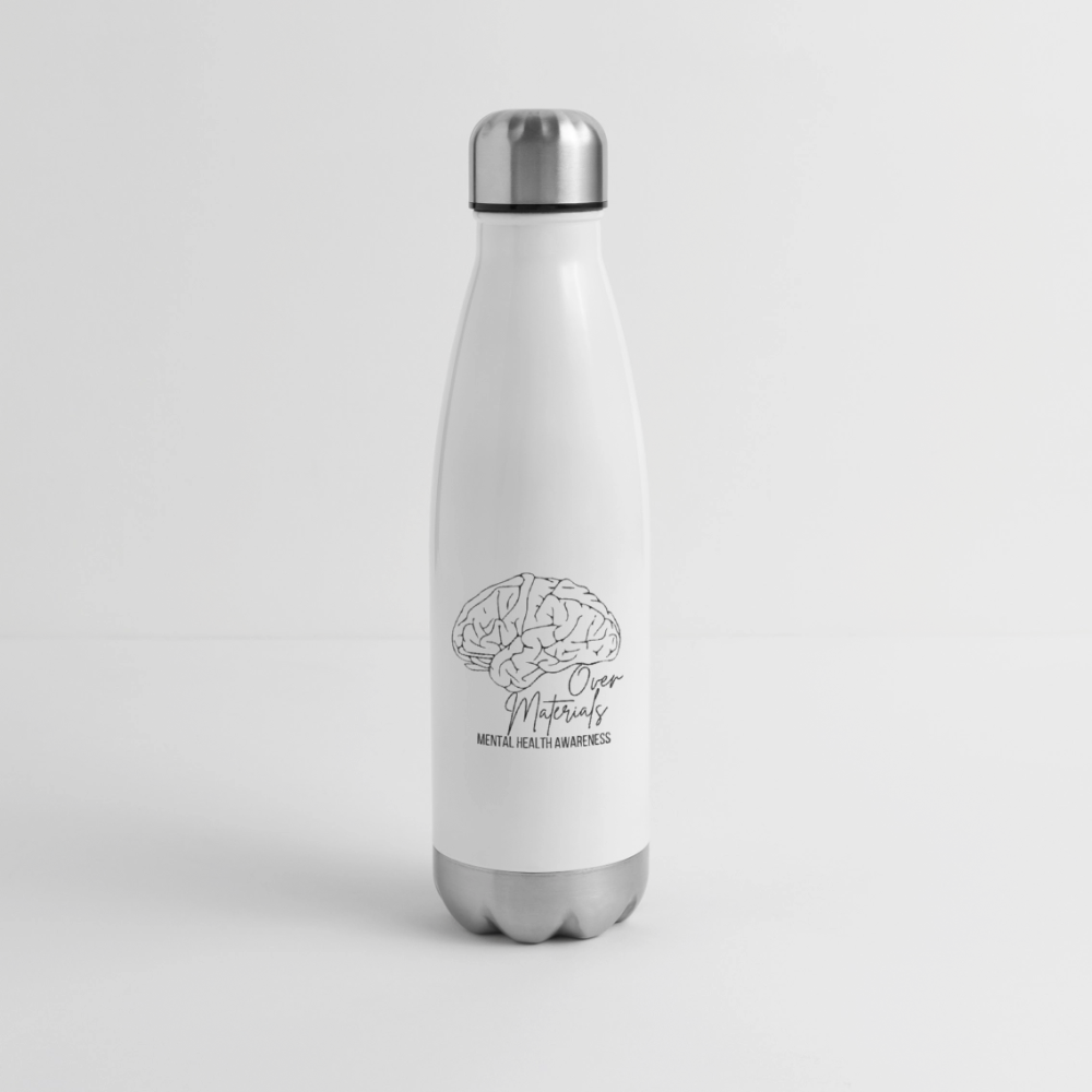 Mind Over Materials Insulated Stainless Steel Water Bottle - white