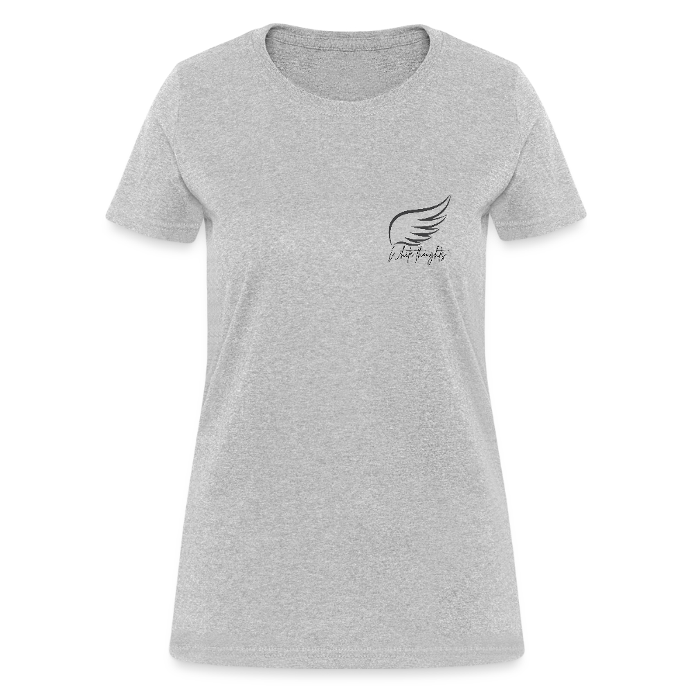 White Thoughts MH Women's T-Shirt - heather gray