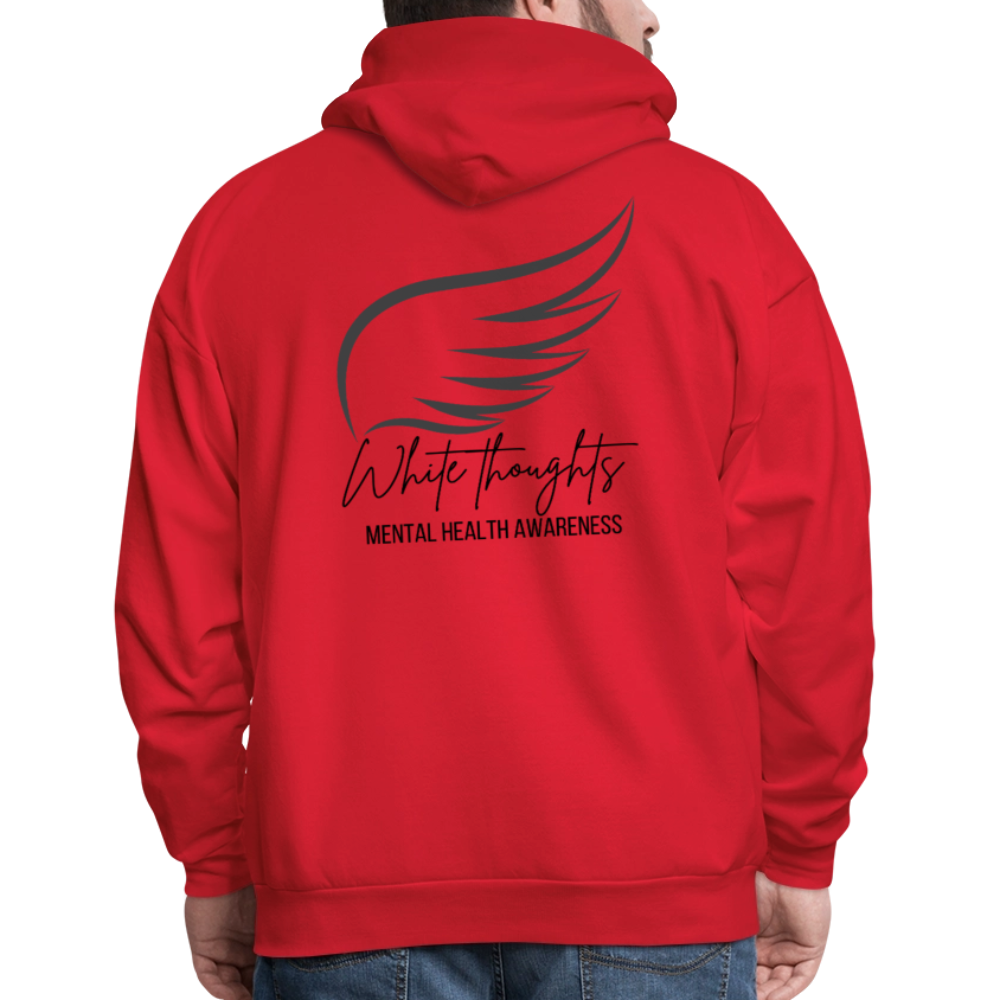 White Thoughts MH Men's Hoodie - red