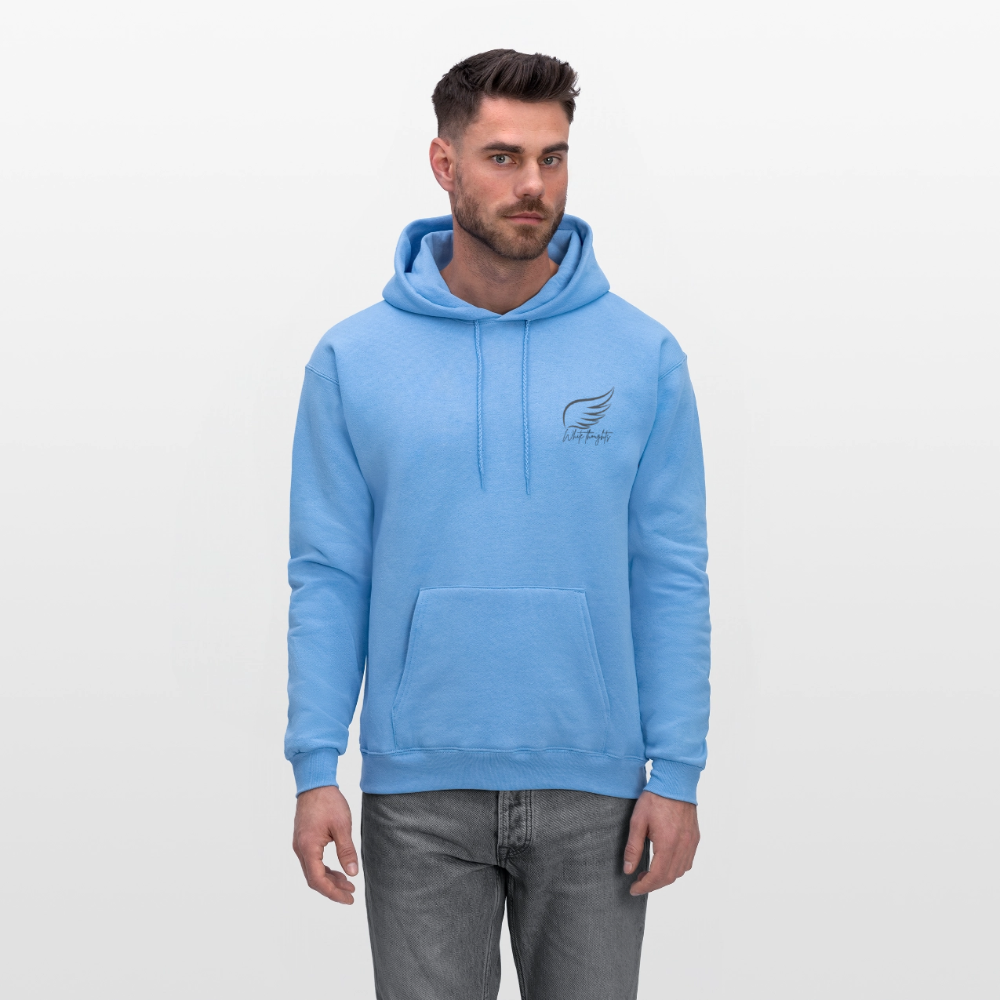 White Thoughts MH Men's Hoodie - carolina blue