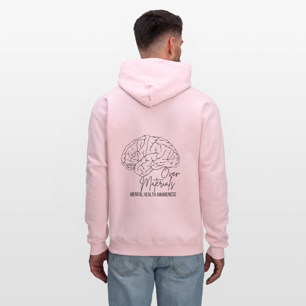 Mind Over Materials Men's Hoodie - pale pink