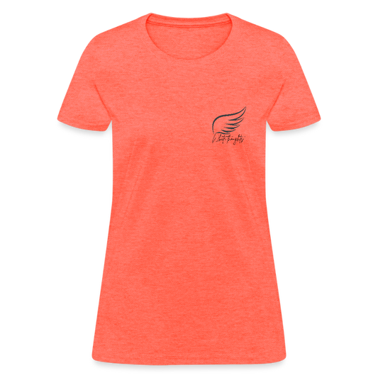 White Thoughts MH Women's T-Shirt - heather coral