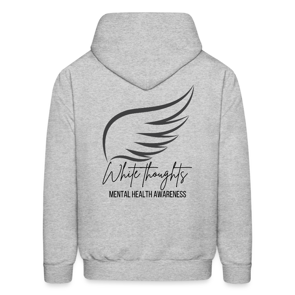 White Thoughts MH Women's Hoodie - heather gray