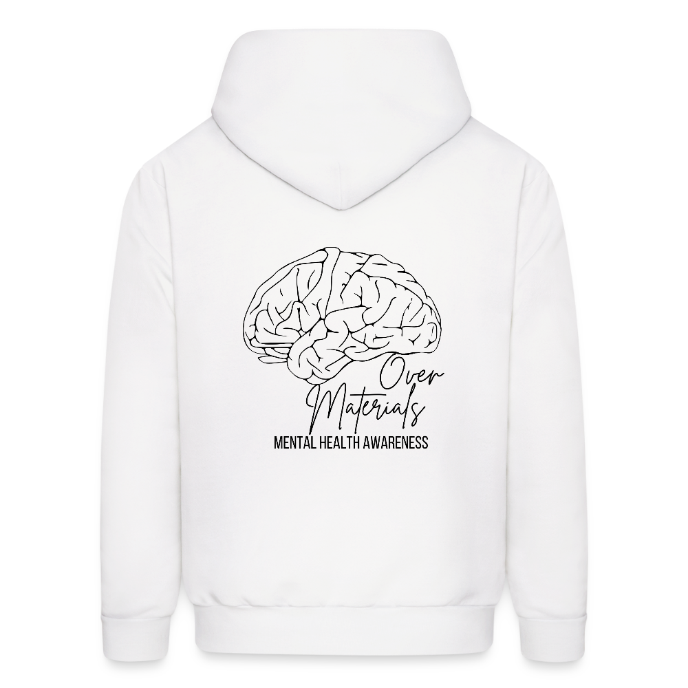 Mind Over Materials Men's Hoodie - white