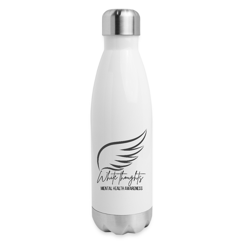 White Thoughts MH Insulated Stainless Steel Water Bottle - white