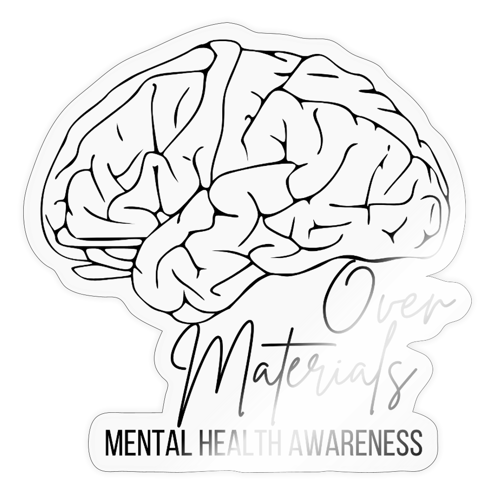 Mind Over Materials Sticker - transparent glossy