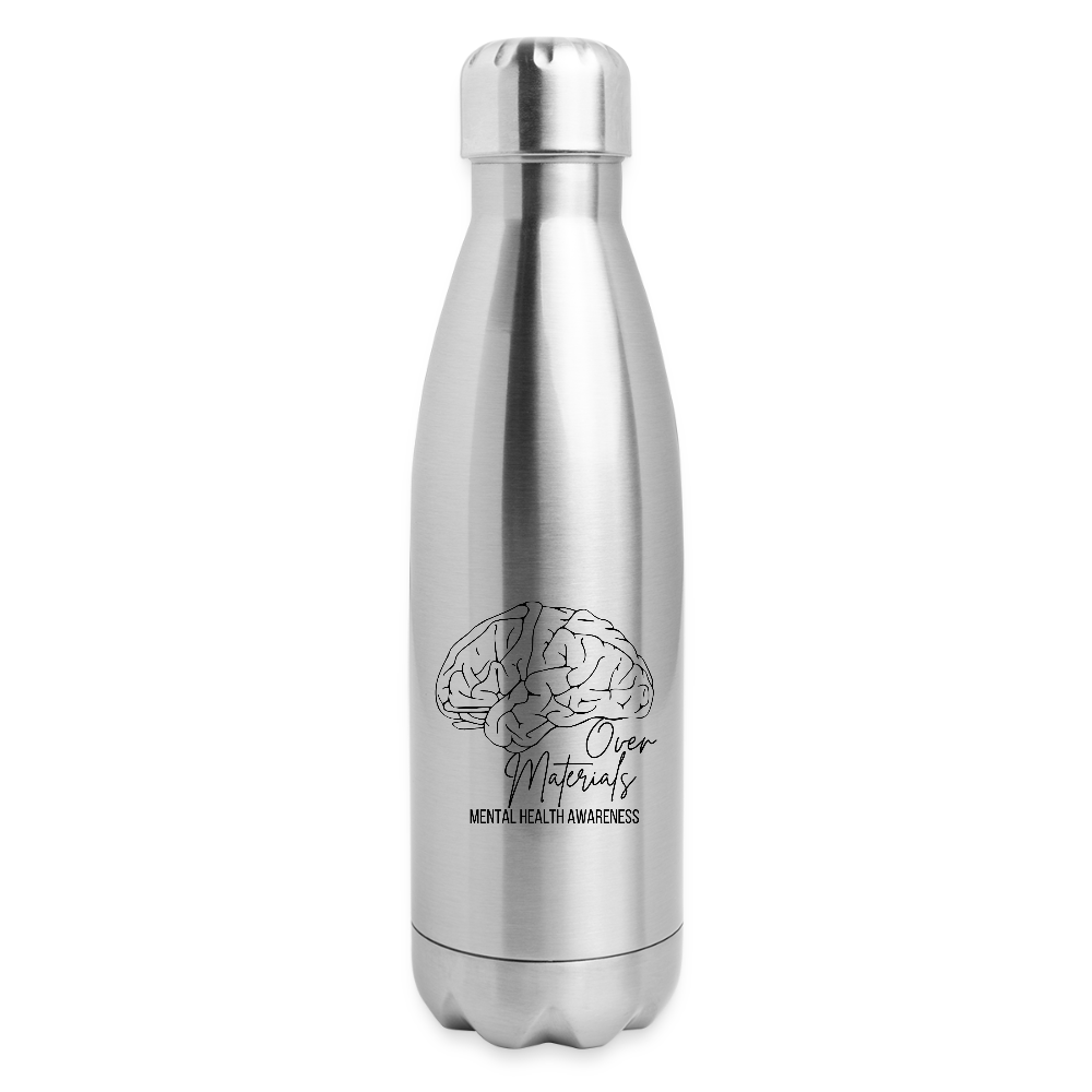 Mind Over Materials Insulated Stainless Steel Water Bottle - silver