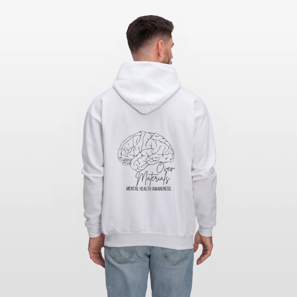 Mind Over Materials Men's Hoodie - white