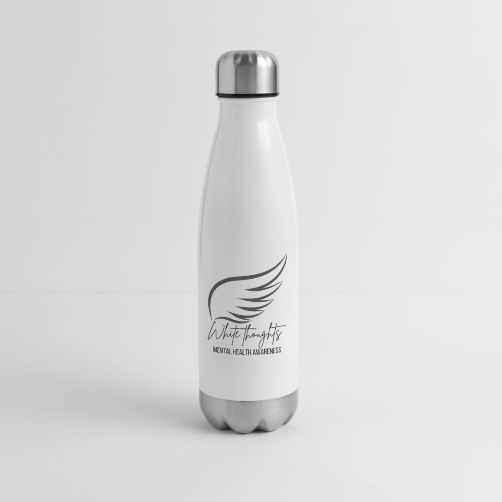 White Thoughts MH Insulated Stainless Steel Water Bottle - white