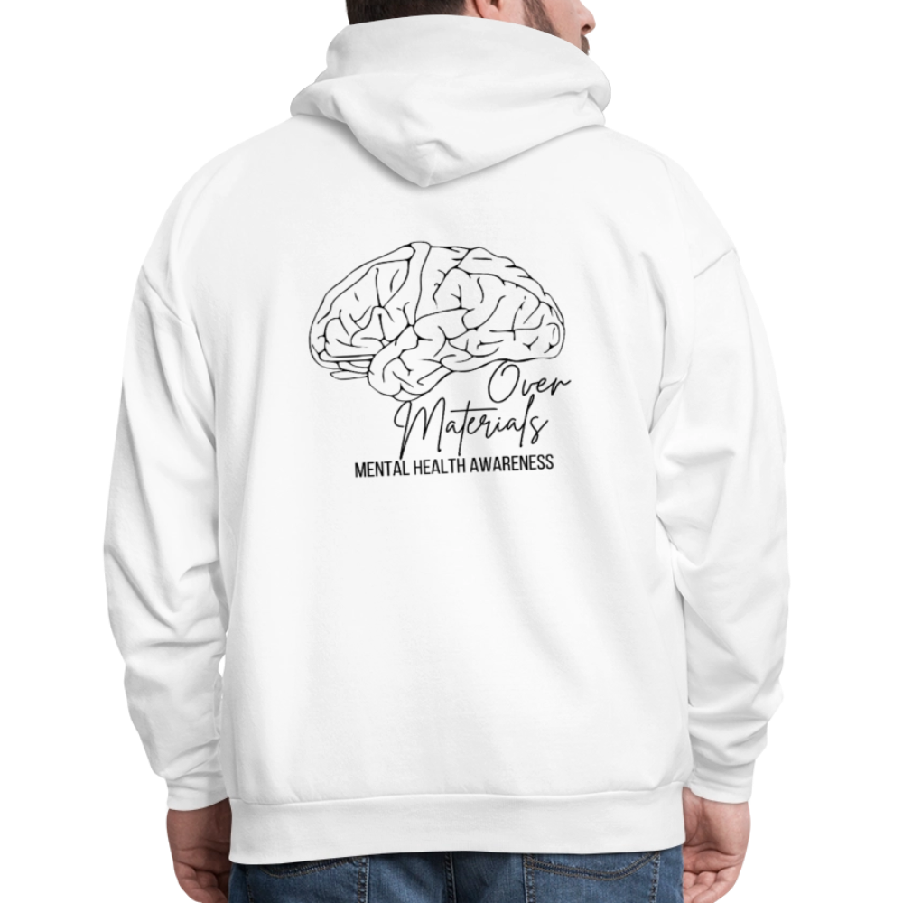 Mind Over Materials Men's Hoodie - white