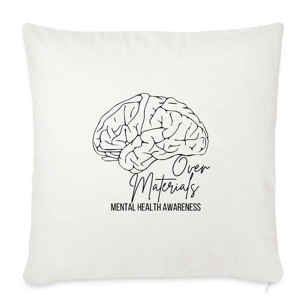 Mind Over Materials Throw Pillow Cover 18” x 18” - natural white