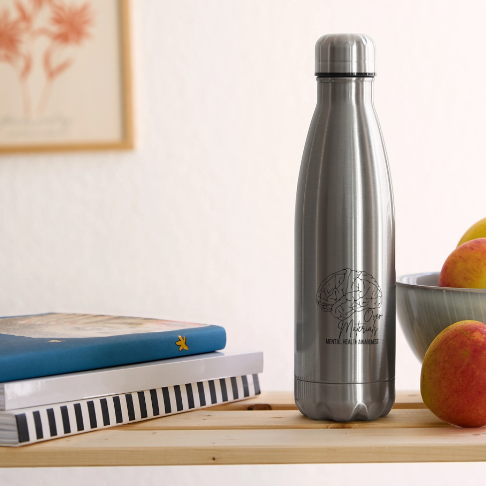 Mind Over Materials Insulated Stainless Steel Water Bottle - silver